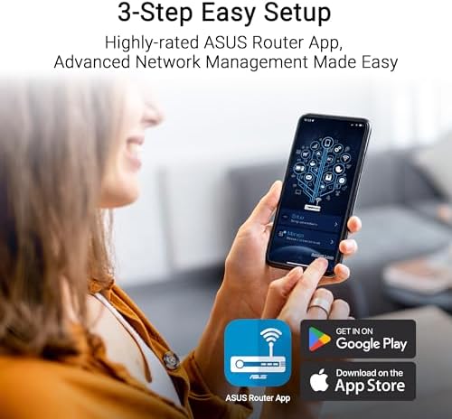 ASUS RT-BE58U WiFi 7 BE3600 AiMesh Extendable Router, 4K-QAM, MLO, AI Detection 2.5G Port, Four 1G Ports, Commercial-Grade Network Security, Parental Control, IoT Network, Kid’s Network, VPN Network