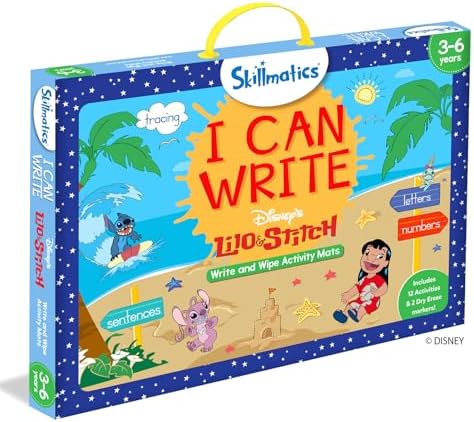 Skillmatics I Can Write Disney's Lilo & Stitch - Reusable Preschool Learning Activities, Educational Toy and Game, Back to School Supplies, Gifts for Students, Kids, Toddlers Ages 3, 4, 5, 6