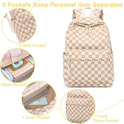 School Backpack for Teen Girls Bookbags Elementary High School Corduroy Laptop Bags Women Travel Daypacks
