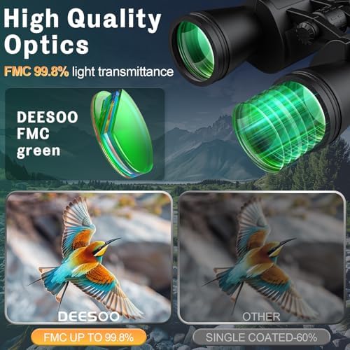 20x52 Binoculars for Adults High Powered - HD Large View Binoculars with Low Light Vision - Professional Binocular for Bird Watching Hunting Travel Cruise Outdoor Sports with Carrying Bag