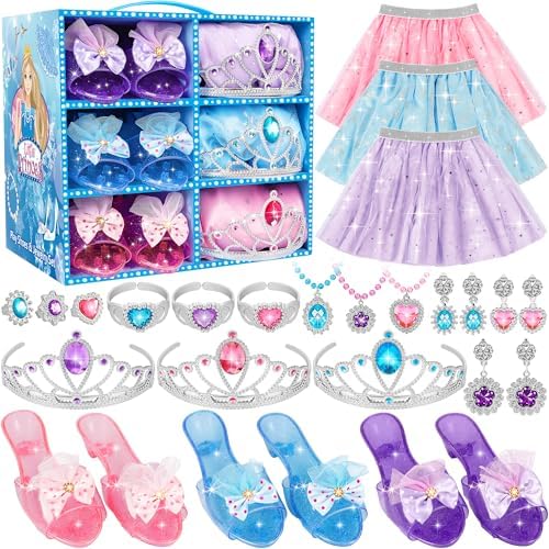 Princess Dress Up Toys & Jewelry Boutique,Girl Role Play Gifts,Kids Toys for 3-6 Years Girl Toddler B-Day Party Favors