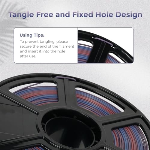 FLASHFORGE PLA Filament 1.75mm +/- 0.02mm Blue to Pink Gradient, Smooth Color-Changing 3D Printer Filament 1kg (2.2lbs) Spool, 3D Printing Filament Easy to Use and Fits for Most FDM 3D Printers