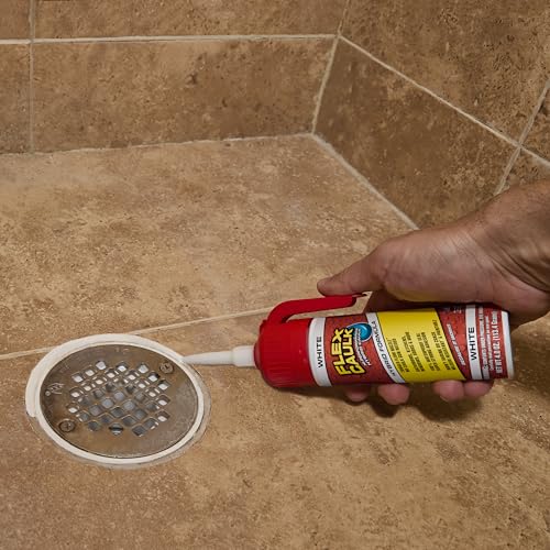 Flex Caulk, Waterproof & Weatherproof Hybrid Polymer Sealant, Strong, Paintable, Indoor, Outdoor, Bath, Shower, Sink, Window, Baseboards, Door, RV, Roof, Wood, Auto & Marine, Clear, 3 oz, 2-Pack