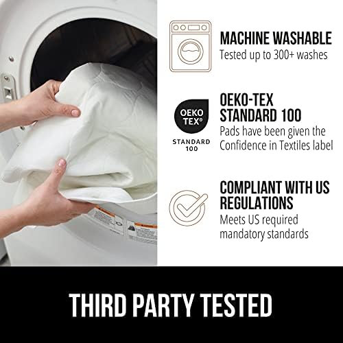 GORILLA GRIP Washable Underpads, Waterproof Reusable Heavy Absorbency Incontinence Bed Pads, Leak Proof Toddler Mattress Pad, 52x34 Slip Resistant Protector for Bedwetting, Adults and Kids, White