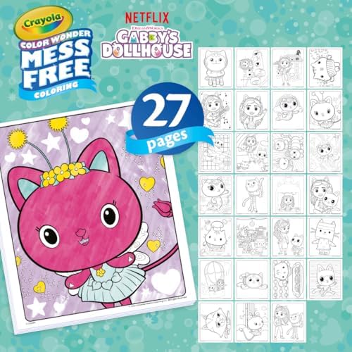 Crayola Color Wonder Gabby's Dollhouse Activity Kit, Mess Free Coloring Set for Toddlers, Travel Activities, Toddler Toys, Gifts for Girls & Boys