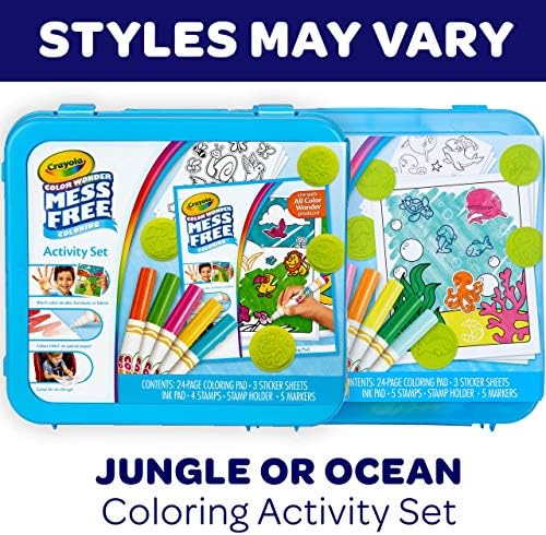 Crayola Color Wonder Mess Free Coloring Activity Set (30+ Pcs), with Markers, Stamps, and Stickers, Gift for Toddlers, 3+