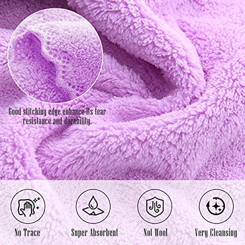 24 Pack Kitchen Dishcloths - Does Not Shed Fluff - Reusable Dish Towels, Dish cloths, Super Absorbent Coral Fleece Cleaning Cloths, Nonstick Oil Washable Fast Drying, 16 x 19 Inch (Multicolor)