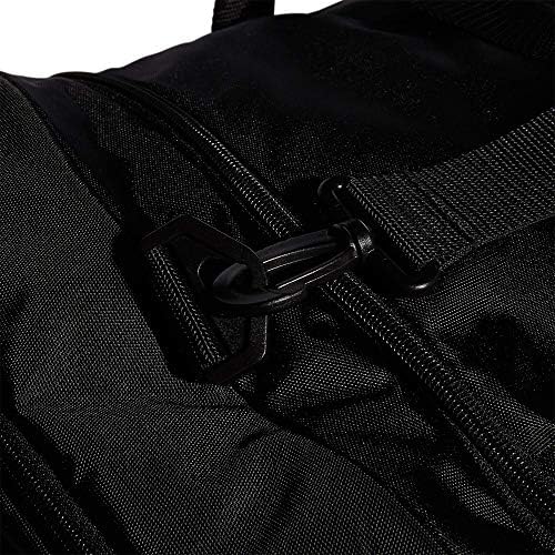 adidas Unisex Defender 4.0 Gym Duffel Bag for Men and Women, Black/White, Large (110L)
