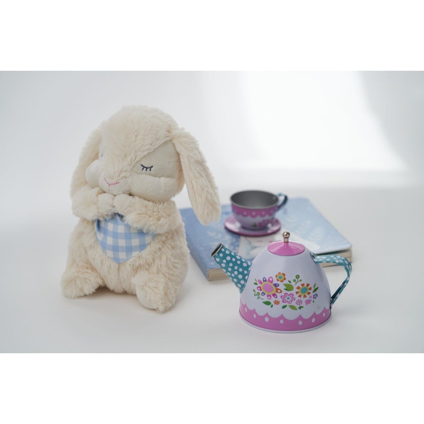 Tickle & Main Baptism Gifts for Boys Praying Musical Bunny Set - 7 in Blue Plush & Illustrated Board Book - Christening Present for Boys & Baptismal Treasures Reciting Now I Lay Me Down to Sleep