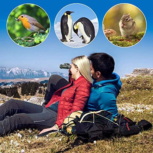 40X60 Monocular Telescope, High Power Monocular for Adults with Phone Adapter& Tripod& Hand Strap, Low Night Vision Monocular, Equipped with BAK4 Prism for Bird Watching and Traveling Concert