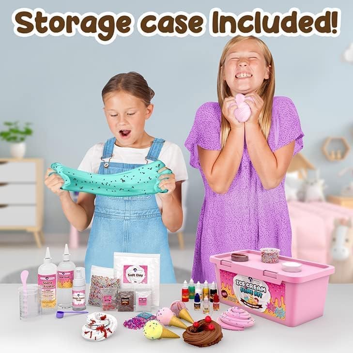 Original Stationery DIY Ice Cream Slime Kit for Girls with Butter Cloud & Foam - Creative Slime Making Toy & Birthday Present for Girls 8-10
