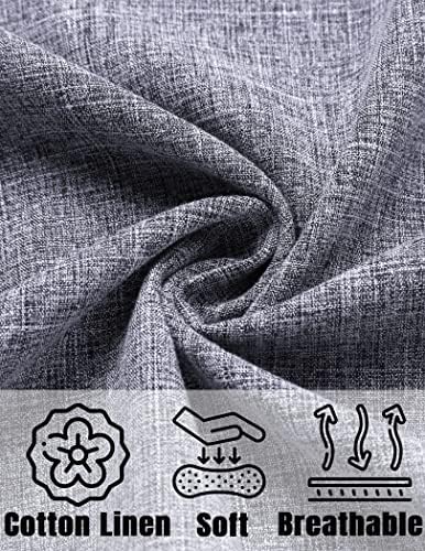 COOFANDY Men's Linen Shirts Short Sleeve Casual Shirts Button Down Shirt for Men Beach Summer Wedding Shirt