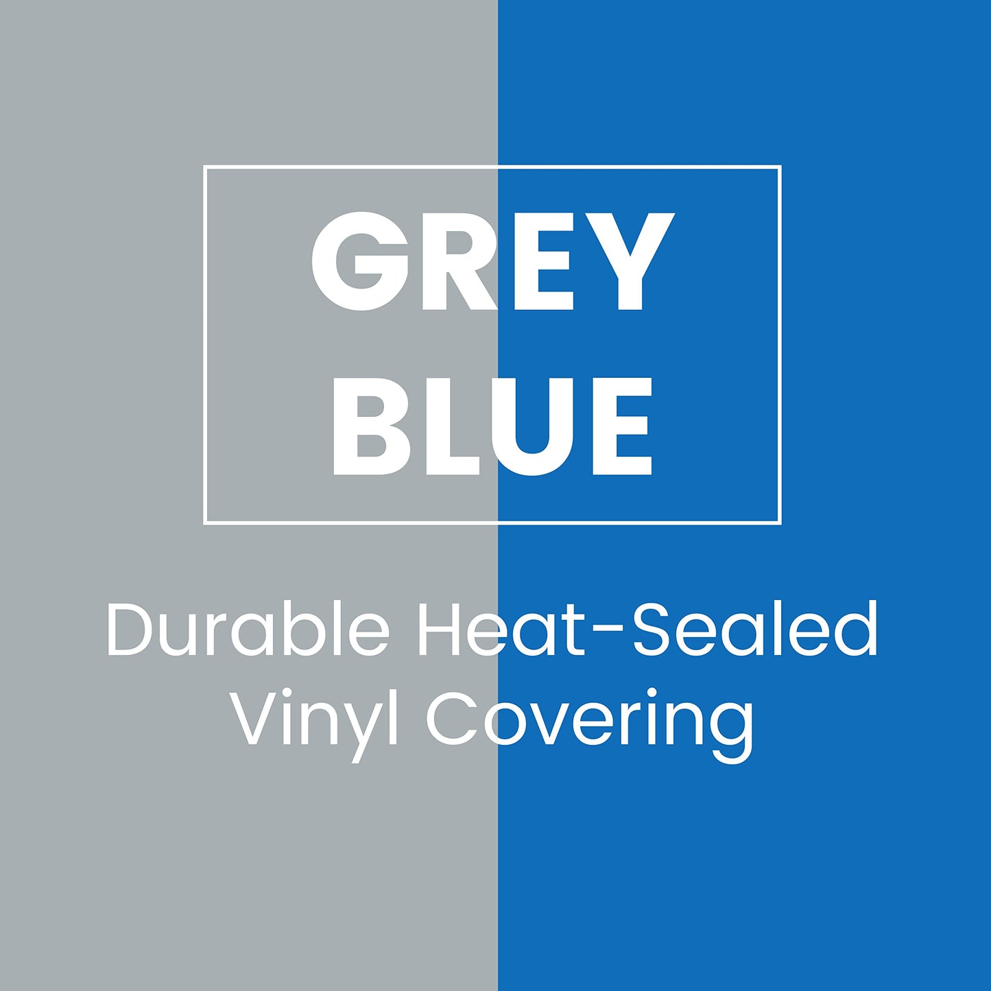 ECR4Kids Everyday Folding Rest Mat, 4-Section, 1in, Classroom Furniture, Blue/Grey