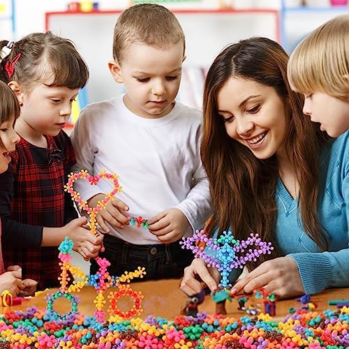 TOMYOU 300 Pcs Building Blocks Kids STEM Toys Educational Sets Interlocking Plastic for Preschool Boys and Girls Aged 3+, Safe Material Creativity