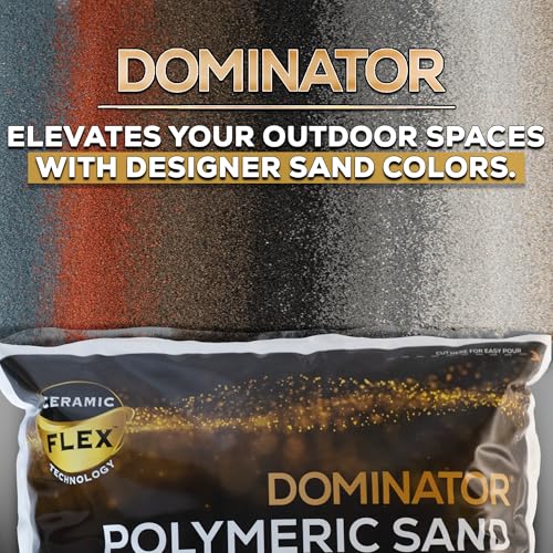 10 Pound Gray Beige DOMINATOR Polymeric Sand with Revolutionary Ceramic Flex Technology for Stabilizing Paver Joints/Gaps, 1/8” up to 4”, Professional Grade Results