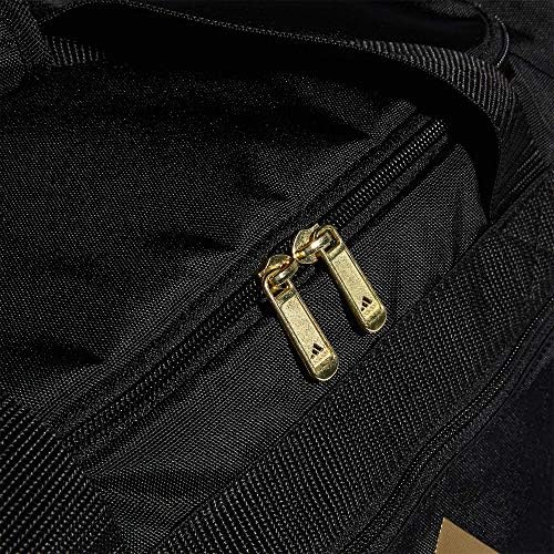 adidas Unisex Defender 4.0 Gym Duffel Bag for Men and Women, Black/Gold Metallic, Small (38L)