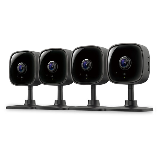 Tapo by TP-Link 1080P Indoor Security Camera for Baby Monitor, Pet Camera w/Motion Detection, 2-Way Audio, Night Vision, Cloud & SD Card Storage, Works w/Alexa & Google Home, Black, C101(4-Pack)