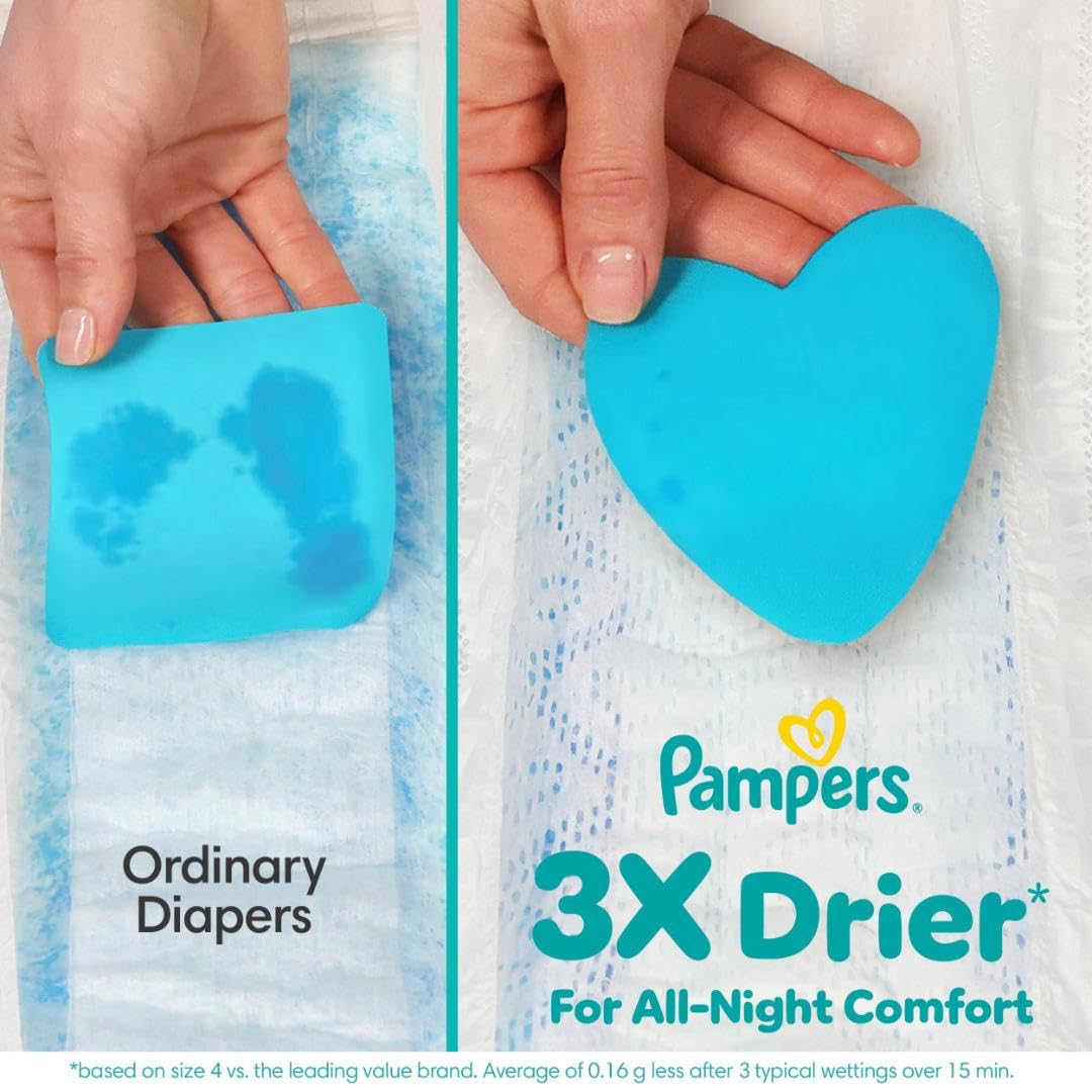 Pampers Overnight Diapers - Swaddlers Overnights - Size 6, 42 Count, Disposable Baby Diaper, Night Time Leak and Skin Protection