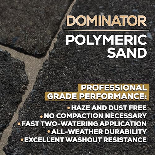 10 Pound Gray Beige DOMINATOR Polymeric Sand with Revolutionary Ceramic Flex Technology for Stabilizing Paver Joints/Gaps, 1/8” up to 4”, Professional Grade Results