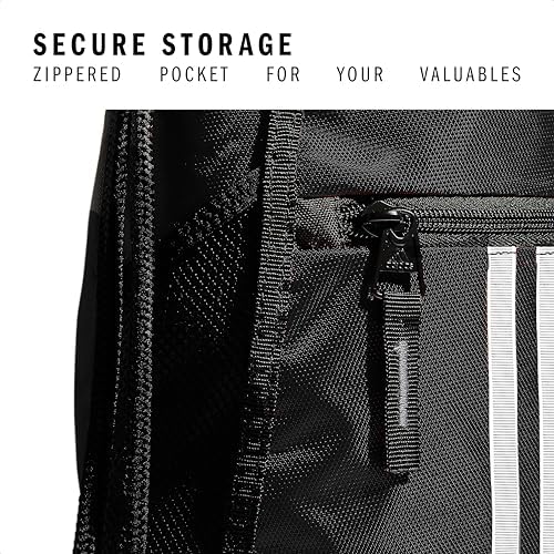 adidas Alliance Sackpack, Drawstring Backpack, Lightweight Small Gym Bag for Women and Men, Black, One Size