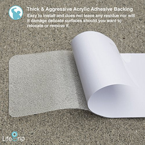 LifeGrip Anti Slip Transparent Anti Slip Tape, 4 inch by 30 feet, Non-Slip Traction Grip Tape to Tubs, Boats, Stairs, Clear, Soft, Comfortable for Bare feet (4" X 30')