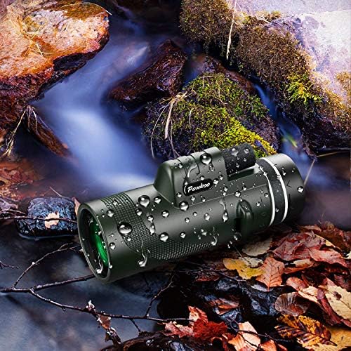 40X60 Monocular Telescope, High Power Monocular for Adults with Phone Adapter& Tripod& Hand Strap, Low Night Vision Monocular, Equipped with BAK4 Prism for Bird Watching and Traveling Concert
