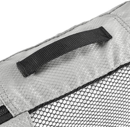 Amazon Basics Small Packing Cubes for Travel, Packing Organizers, 4-Piece-Set With Double Zipper Pulls and Mesh Top Panel, 100% Durable Polyester, Gray, 11"L x 6.8"W x 3"H