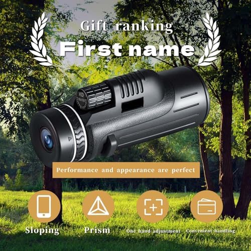 80x100 HD Monocular Telescope for Smartphone with Tripod & Phone Holder - High Magnification BAK4 Prism Lens, Waterproof Compact Design for Bird Watching/HikingHunting/Stargazing/Outdoor (Black)
