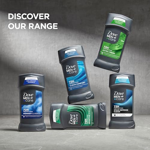 Dove Men+Care Antiperspirant Deodorant Stick for Men 4 Count Extra Fresh with 72-hour Sweat & Odor Protection with 1/4 Moisturizing Cream & Long-lasting Citrus scent 2.7 oz