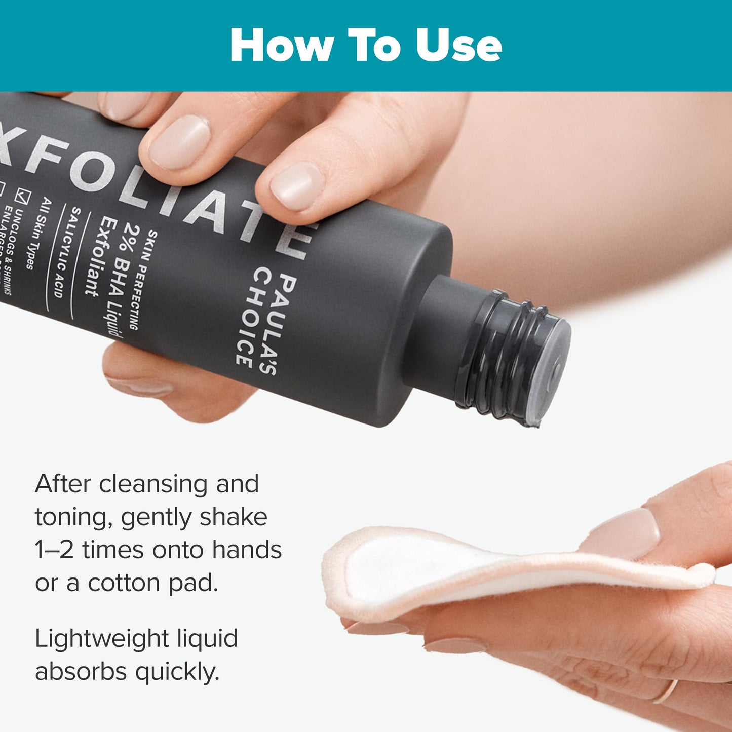 Paula's Choice SKIN PERFECTING 2% BHA Liquid Salicylic Acid Exfoliant-Facial Exfoliant for Enlarged Pores, Wrinkles & Fine Lines, Suitable for Blackhead-Prone Skin, Fragrance-Free