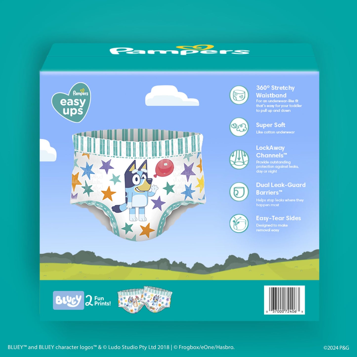 Pampers Training Pants - Easy Ups Boys & Girls Bluey - Size 5T-6T, 84 Count, Children's Potty Underwear (Packaging May Vary)