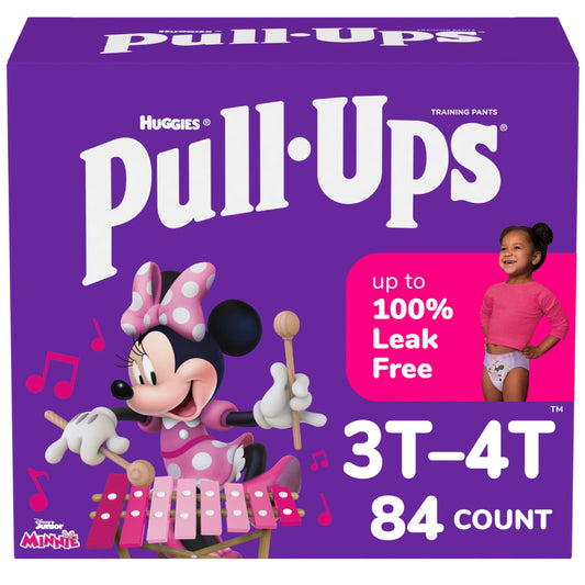 Pull-Ups Girls' Potty Training Pants, Size 3T-4T Training Underwear (32-40 lbs), 84 Count