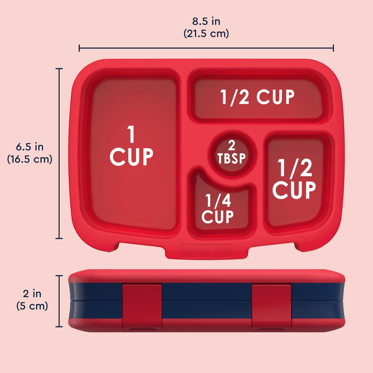 Bentgo Kids Prints Leak-Proof, 5-Compartment Bento-Style Kids Lunch Box - Ideal Portion Sizes for Ages 3-7, Durable, Drop-Proof, Dishwasher Safe, & PFAS & BPA-Free Materials (Rocket)