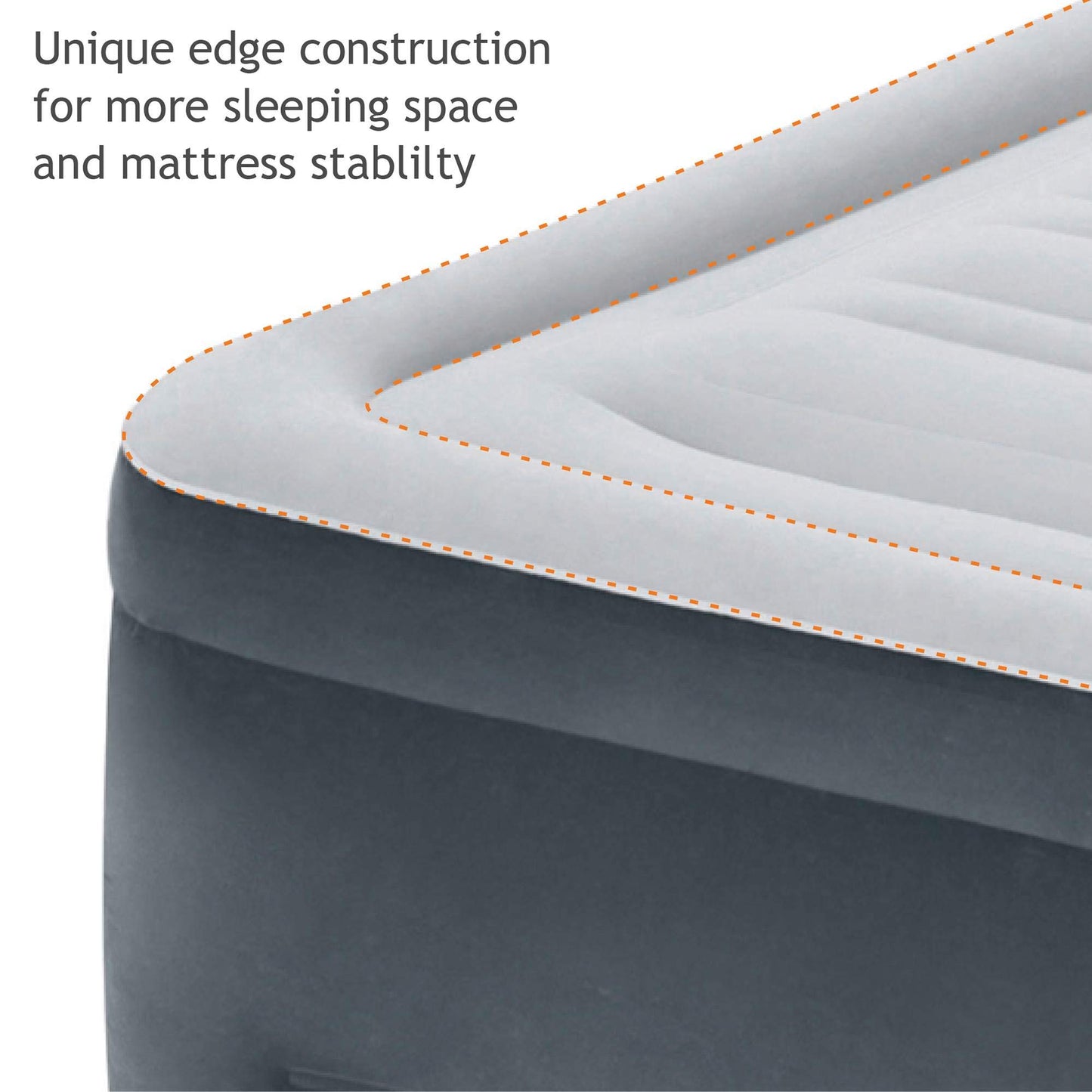 Intex Comfort Plush Elevated Dura-Beam Airbed with Internal Electric Pump, Bed Height 18", Twin