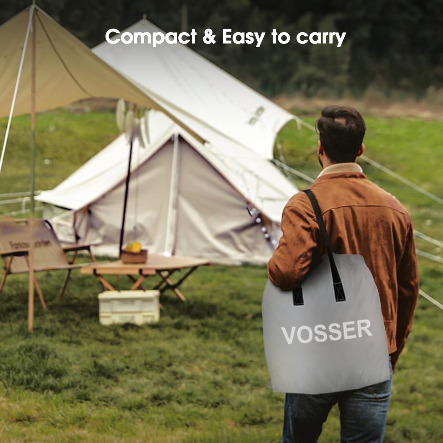 VOSSER Twin Air Mattress with Built in Pump Raised,18''Inflatable Mattress of Upgraded Vertical Beams,Self Inflatable Blow Up Mattress in 3 Mins,Flocked Top Airbed with Carry Bag for Home,Camping