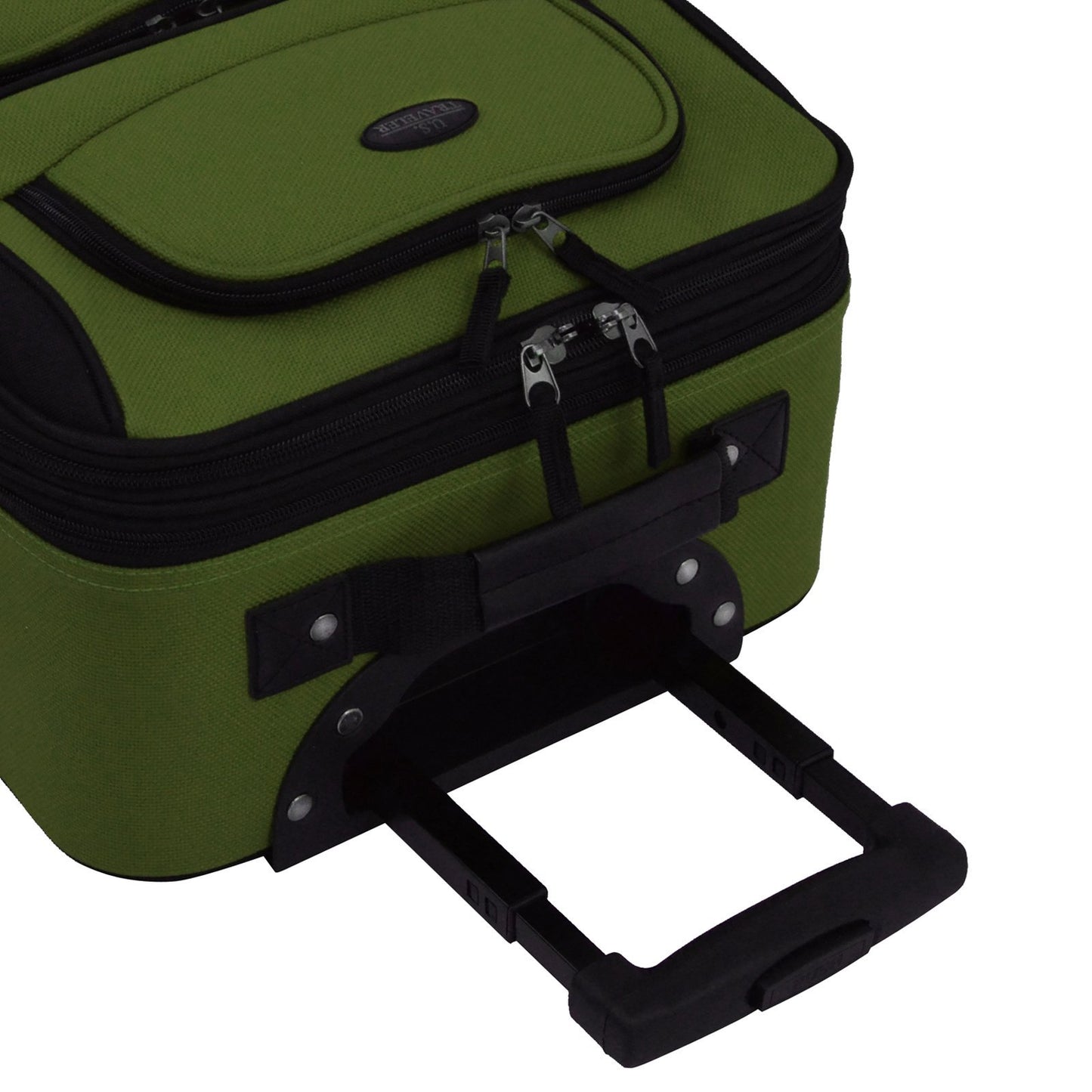 U.S. Traveler Rio Lightweight Carry-On Suitcase 20" Softside Expandable Design, Durable, Business and Travel, Evergreen, Set