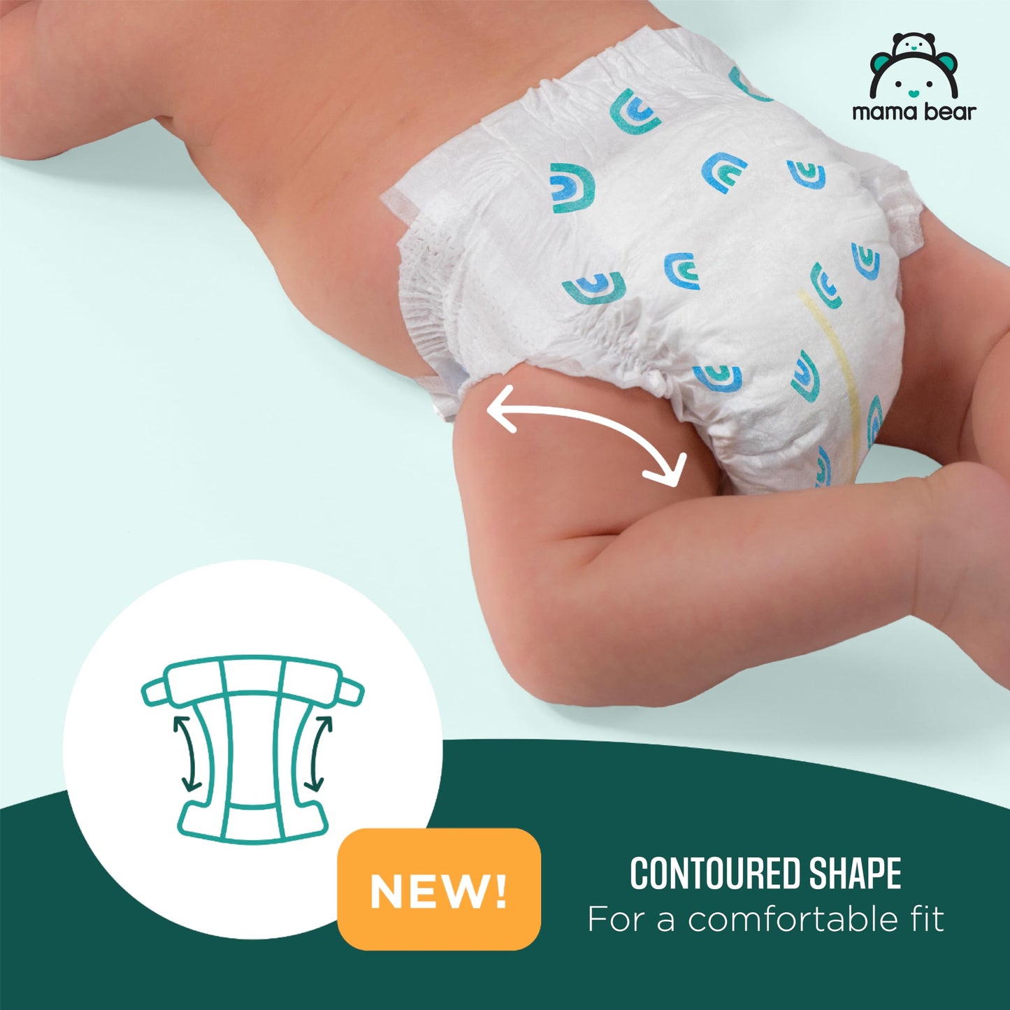 Amazon Brand - Mama Bear Gentle Touch Diapers, Size 2, 184 Count (4 packs of 46)
