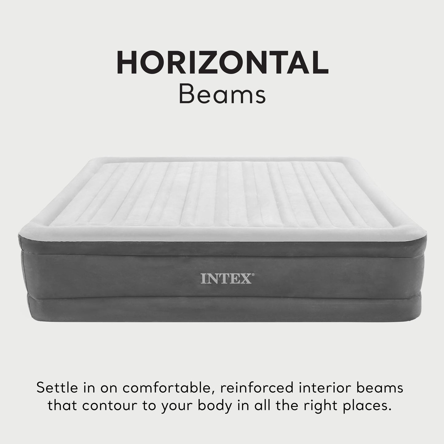 Intex 18" Inflatable King Air Mattress, Elevated Premium Comfort with Built-in Pump, Self-Inflating Portable Blow-Up Airbed for Guest Bed or Camping