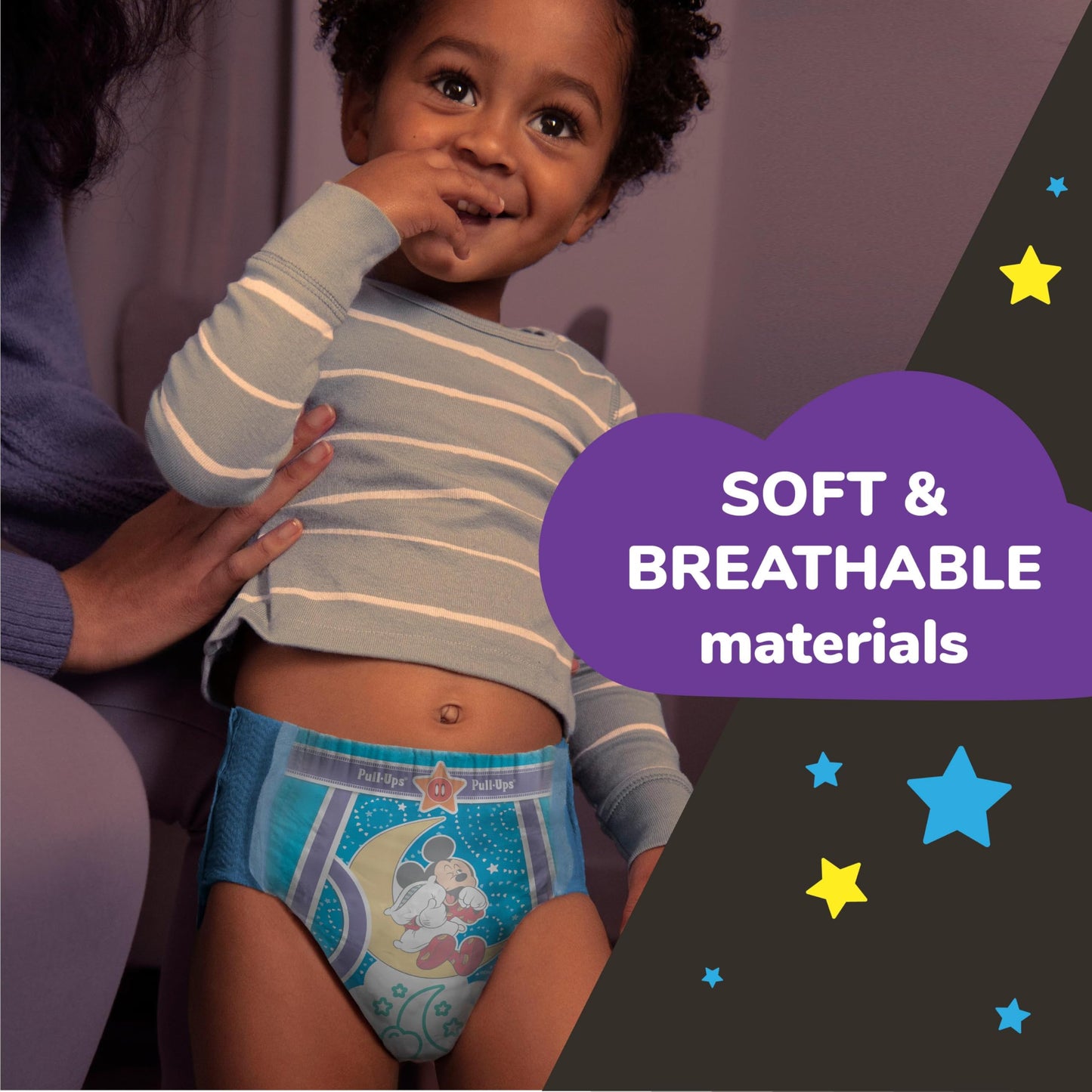 Pull-Ups Boys' Night Time Potty Training Pants, Size 3T-4T Overnight Training Underwear (32-40 lbs), 72 Ct