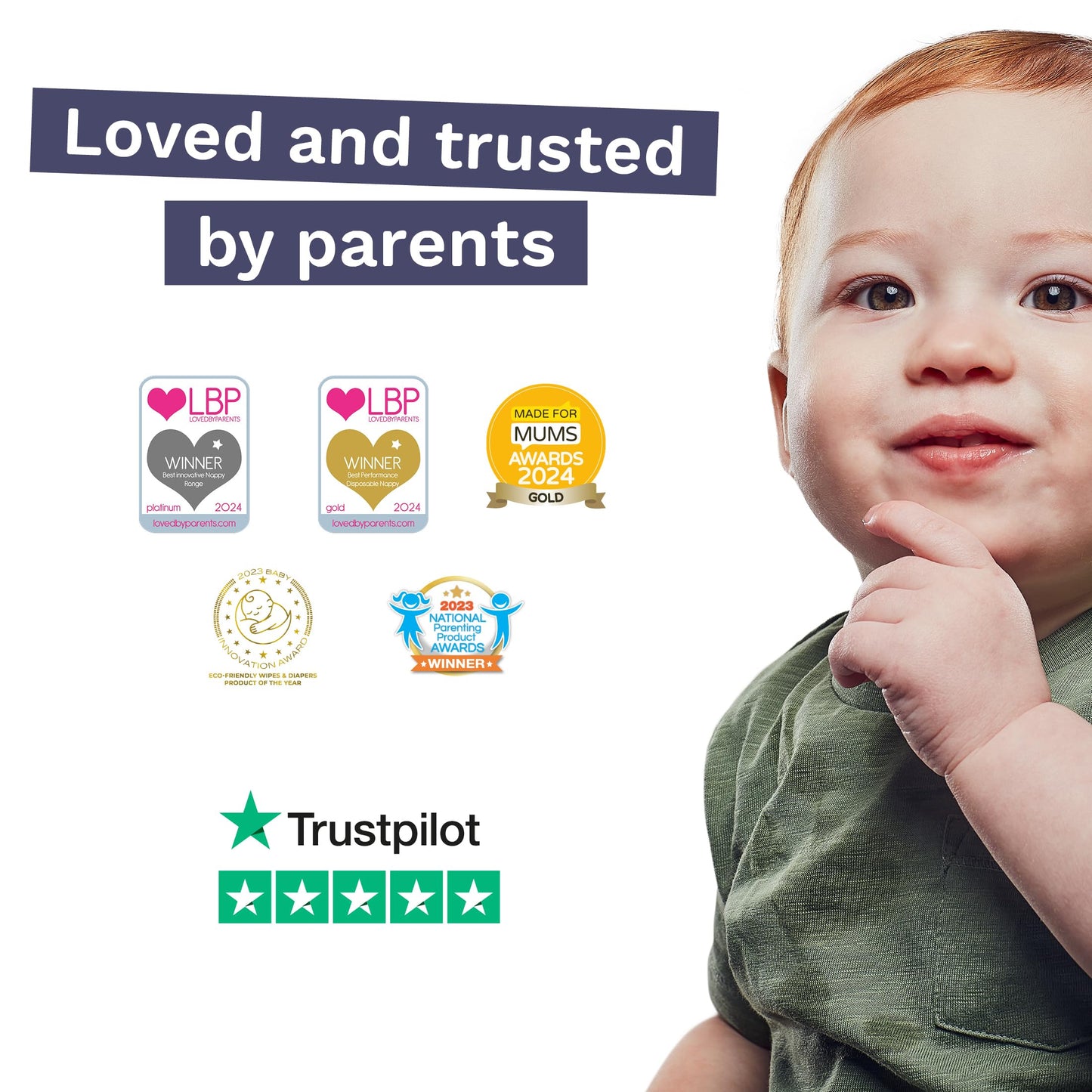 Size 3 Eco-Friendly Diapers (9-20 lbs) Totally Chlorine Free (TCF),Hypoallergenic, Soft Organic Cotton, Sustainable, up to 12 Hours Leak Protection, Allergy UK,26 Count (Pack of 3) (78 Baby Diapers)