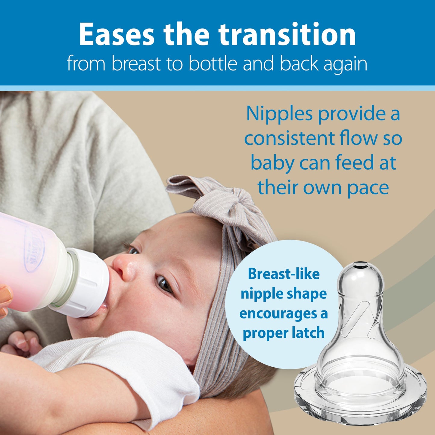 Dr. Brown's Anti-Colic Options+ Narrow Glass Baby Bottle with Level 1 Slow Flow Nipple, BPA-Free, 4 oz/120mL, 4-Pack