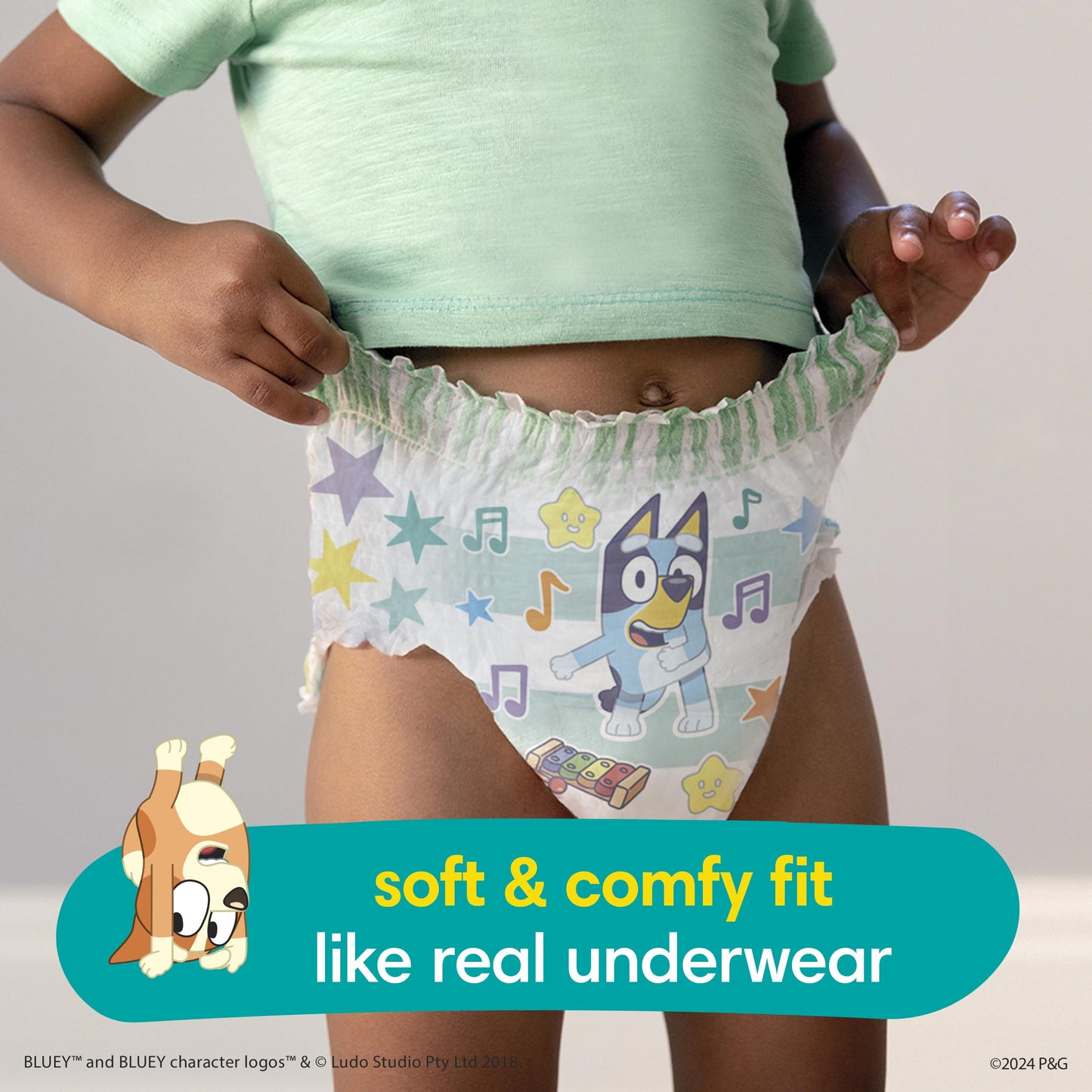 Pampers Training Pants - Easy Ups Boys & Girls Bluey - Size 3T-4T, 66 Count, Children's Potty Underwear (Packaging May Vary)