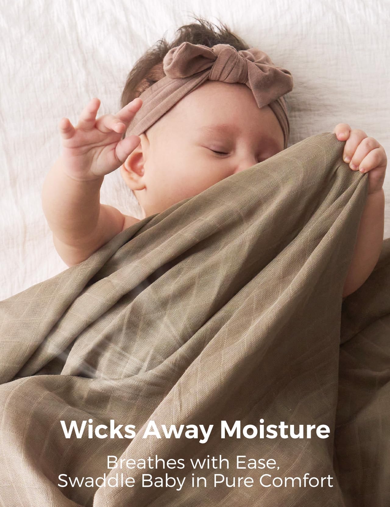 Momcozy Muslin Swaddle Blankets for Baby Boys and Girls, 4-Pack Breathable and Skin-Friendly Receiving Blanket Wrap, Baby Essentials, Registry & Gift, 47 x 47 inches