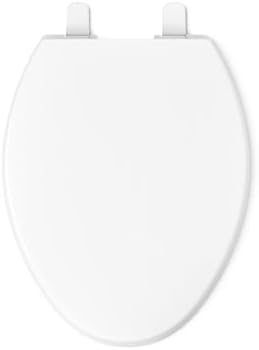 KOHLER 20110-0 Brevia, Slow Close Toilet Seat, Elongated Toilet Seat, Grip-Tight Bumpers Quick-Attach Hardware, White