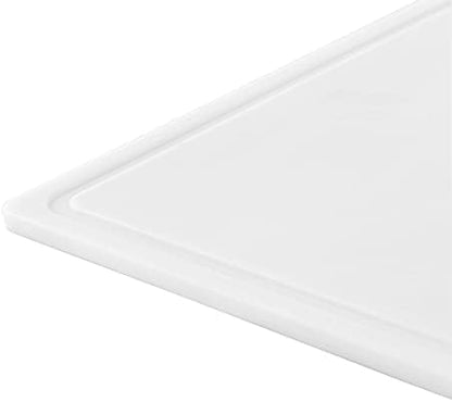 FARBERWARE Extra-Large Plastic Cutting Board, 15x20 Inch Dishwasher-Safe Chopping Board with Juice Groove, Non-Slip Surface, Durable, White