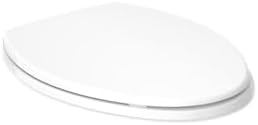 KOHLER 20110-0 Brevia, Slow Close Toilet Seat, Elongated Toilet Seat, Grip-Tight Bumpers Quick-Attach Hardware, White