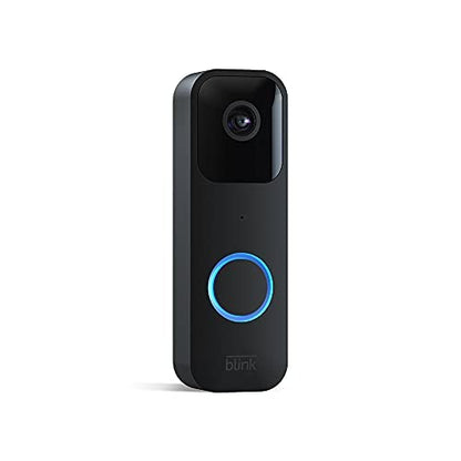 Like-New Blink Video Doorbell (2023 release), Two-way audio, HD video, motion and chime app alerts and Alexa enabled — wired or wire-free (Black)