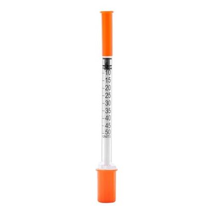 U-100 0.5 ml Syringe with Needle, 31G 5/16" 8mm 1/2cc Syringes, Disposable Individual Package, Pack of 100