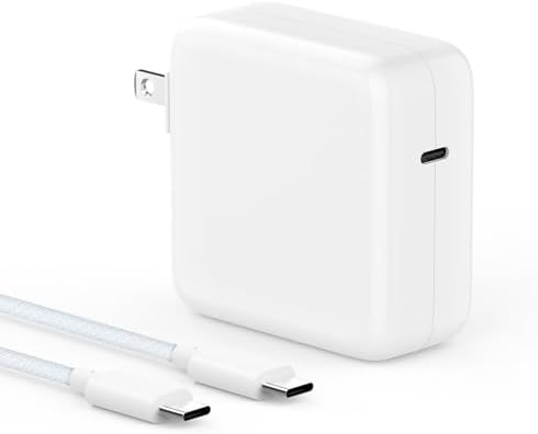 Charger for MacBook Pro 16 14 inch MacBook Air 15 13 inch 2025 2024 2023 2022 2021 2020 2019 M4 M3 M2 M1, Super Compact 100W USB C Laptop Power Adapter, 6.6FT USB-C Braided Cable, Original Quality
