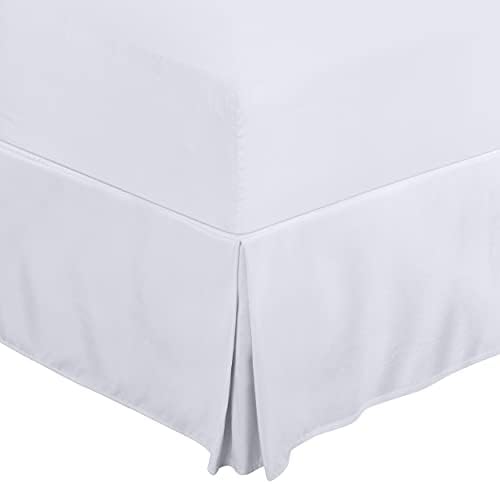 Utopia Bedding Queen Bed Skirt - 20 Pack - Soft Quadruple Pleated Ruffle - Easy Fit with 16 Inch Tailored Drop - Hotel & B&B Quality, Shrinkage and Fade Resistant (Queen, White)